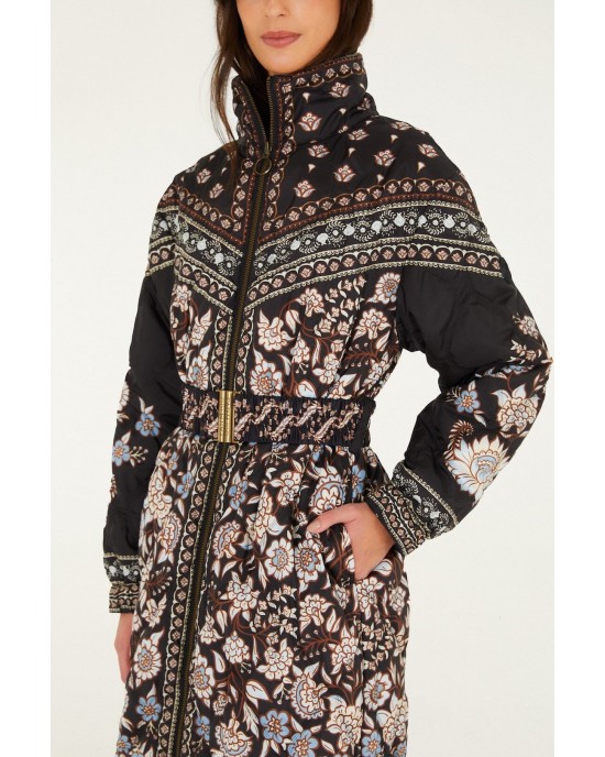Farm Rio Tapestry Dream Reversible Midi Puffer Τζάκετ