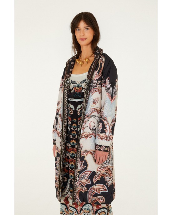 Farm Rio Tapestry Dream Reversible Midi Puffer Τζάκετ