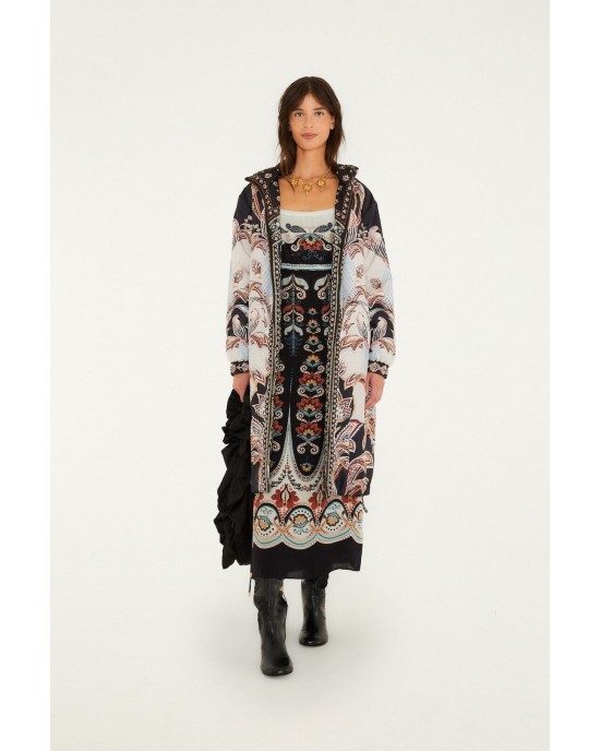 Farm Rio Tapestry Dream Reversible Midi Puffer Τζάκετ