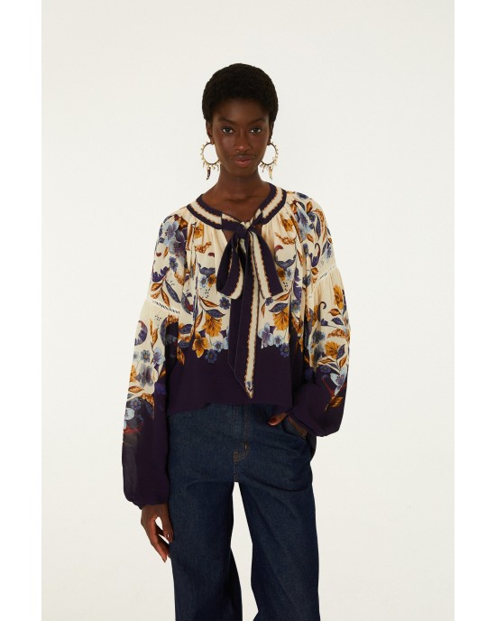 Farm Rio Golden Nature Ties Long Sleeve Μπλούζα