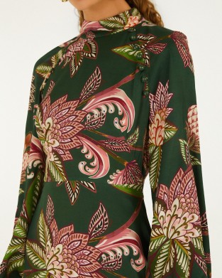 Farm Rio Arabesque Paradise Floral Ruffled Hem Mini Φόρεμα