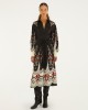 Farm Rio Nikita Winter Black Midi Φόρεμα