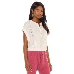 Free People Roxy Tee Solitary Star Μπλούζα Εκρού