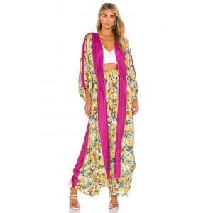 Free People In Bloom Kimono Garden Combo Φούξια