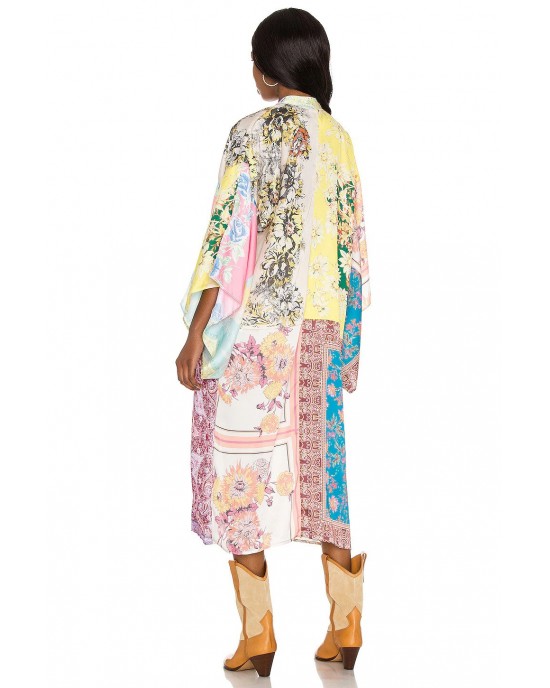Free People Patched With Love Robe In Magic Combo Κιμονό Πολύχρωμο