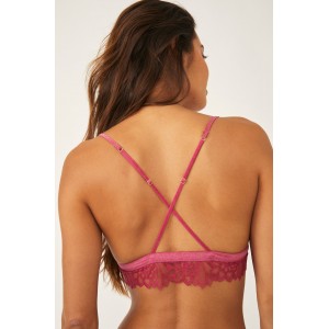 Free People Amelie Lace Bralette Φούξια