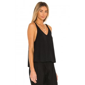 Free People Dani Αμάνικη Μπλούζα Μαύρη