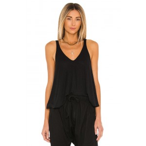 Free People Dani Αμάνικη Μπλούζα Μαύρη