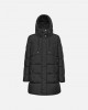 Geox Dalyla Black Long Parka Quilted Μπουφάν