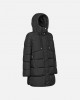 Geox Dalyla Black Long Parka Quilted Μπουφάν