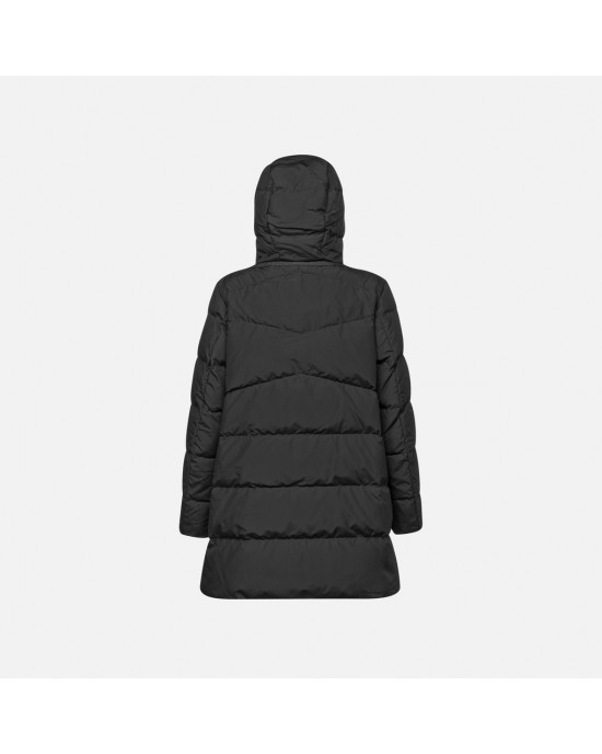 Geox Dalyla Black Long Parka Quilted Μπουφάν