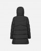 Geox Dalyla Black Long Parka Quilted Μπουφάν