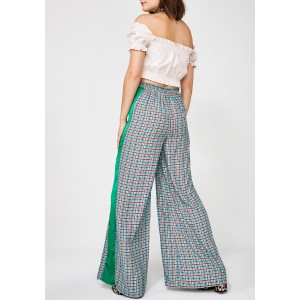 Glamorous Rust Grid Σετ Crop Top & Παντελόνα Πράσινο