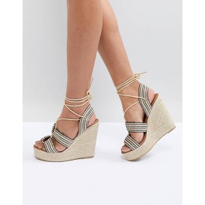 Glamorous Πλατφόρμες Μπεζ/Μαύρο