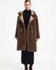 Glox Faux Fur Brown Παλτό