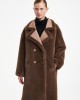Glox Faux Fur Brown Παλτό
