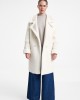 Glox Μάλλινο Παλτό Διπλής Όψης Off White