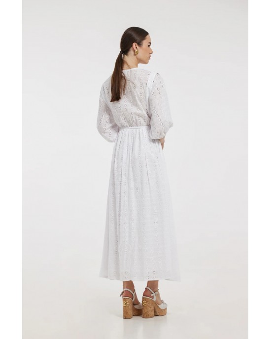 Hemithea Lorenne White Lace Φόρεμα