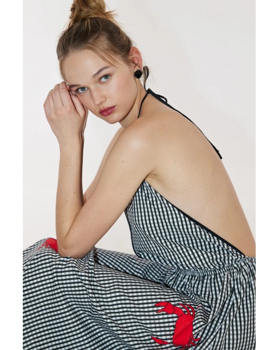 Hemithea Rea Plaid Black Φόρεμα