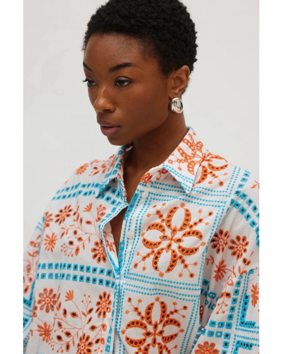 Hemithea Janna Capri Blue Πουκάμισο