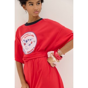 Hemithea Bronx Creamy Mozzarella Red Φόρεμα