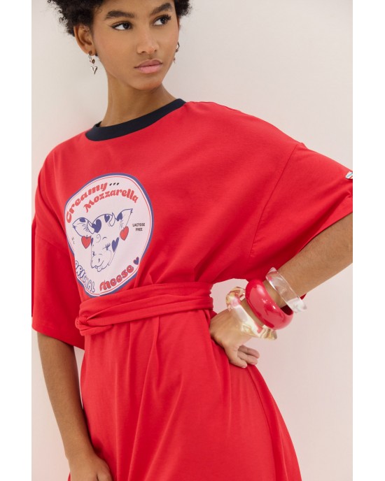 Hemithea Bronx Creamy Mozzarella Red Φόρεμα