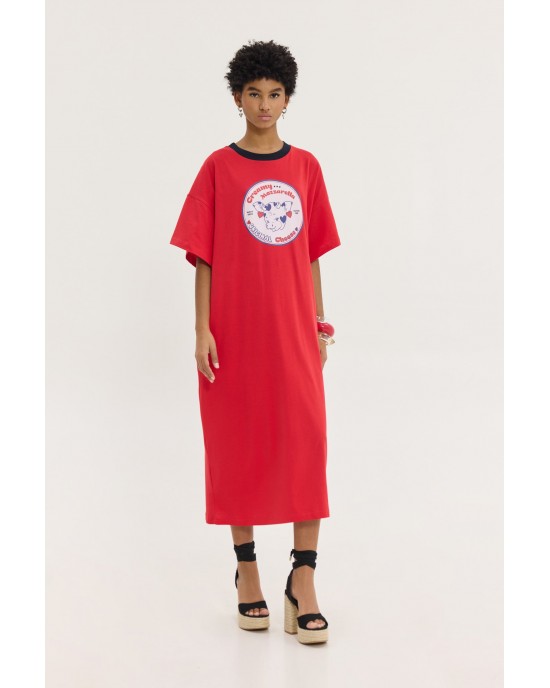 Hemithea Bronx Creamy Mozzarella Red Φόρεμα