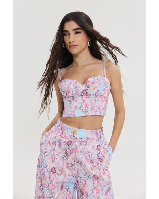 Hemithea Charis Blue Τοπ