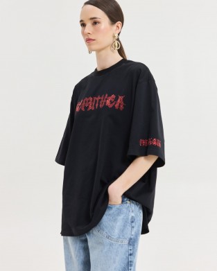 Hemithea Cheetah Metal Vibes T-shirt Black Μπλούζα