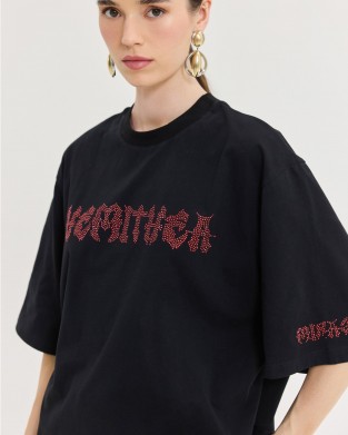Hemithea Cheetah Metal Vibes T-shirt Black Μπλούζα