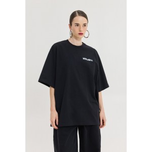Hemithea Cheetah Space T-shirt Black Μπλούζα
