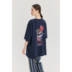 Hemithea Cheetah Miragia T-shirt Blue Μπλούζα