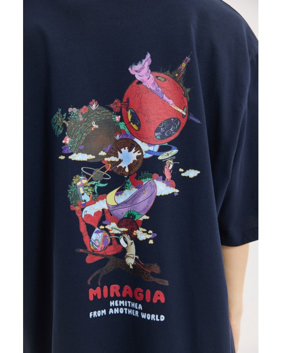 Hemithea Cheetah Miragia T-shirt Blue Μπλούζα