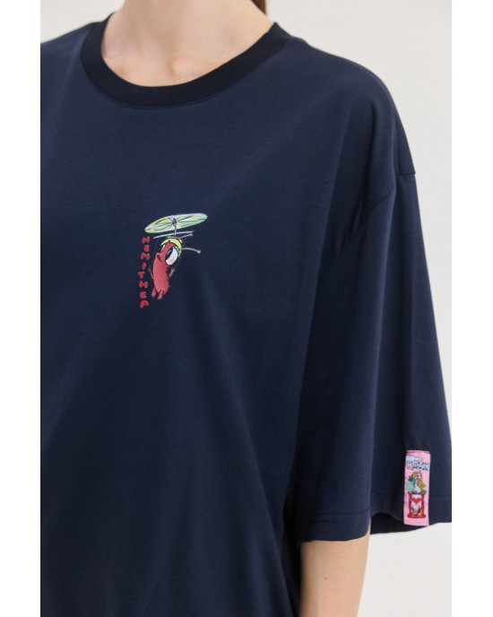Hemithea Cheetah Miragia T-shirt Blue Μπλούζα