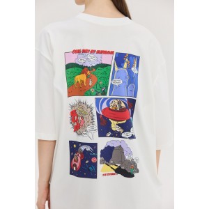 Hemithea Cheetah One Day At Miragia T-shirt Off White Μπλούζα
