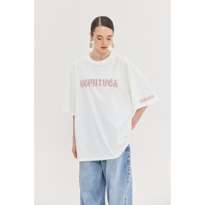 Hemithea Cheetah Metal Vibes T-shirt Off White Μπλούζα