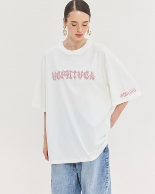 Hemithea Cheetah Metal Vibes T-shirt Off White Μπλούζα