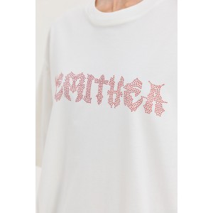 Hemithea Cheetah Metal Vibes T-shirt Off White Μπλούζα