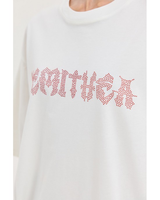 Hemithea Cheetah Metal Vibes T-shirt Off White Μπλούζα