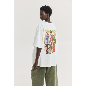 Hemithea Cheetah Elevator T-shirt White Μπλούζα