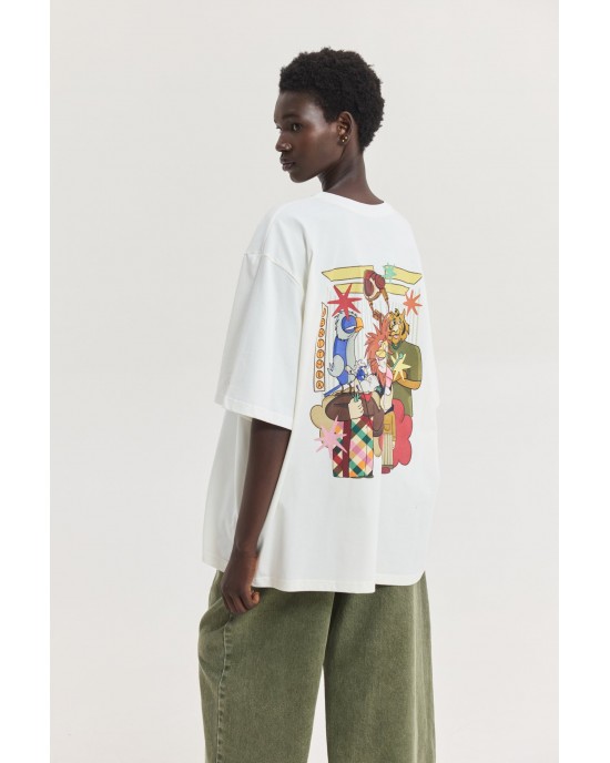 Hemithea Cheetah Elevator T-shirt White Μπλούζα