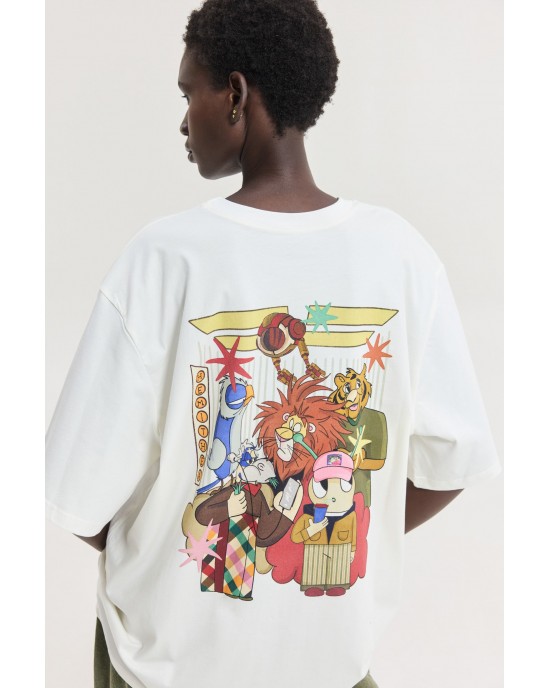 Hemithea Cheetah Elevator T-shirt White Μπλούζα