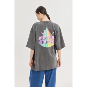 Hemithea Cheetah Rainbow Floyd T-shirt Used Grey Μπλούζα