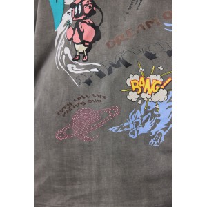 Hemithea Cheetah Rock On T-shirt Used Grey Μπλούζα