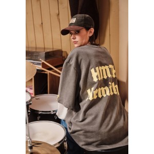 Hemithea Cheetah Yellow Tape T-shirt Grey Μπλούζα