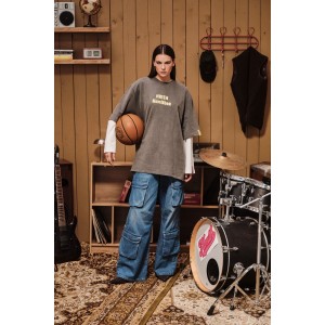 Hemithea Cheetah Yellow Tape T-shirt Grey Μπλούζα