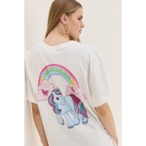 Hemithea Cheetah Pony T-shirt Off White Μπλούζα