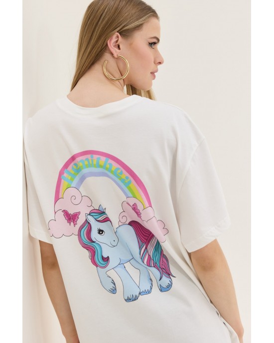 Hemithea Cheetah Pony T-shirt Off White Μπλούζα
