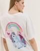 Hemithea Cheetah Pony T-shirt Off White Μπλούζα