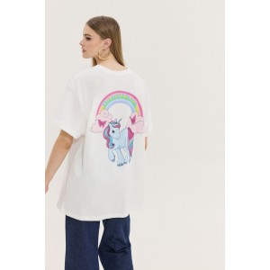 Hemithea Cheetah Pony T-shirt Off White Μπλούζα